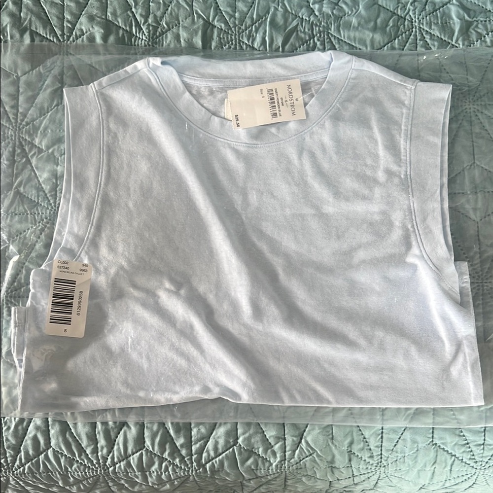NWT Nordstrom Sky Blue Sleeveless Tee